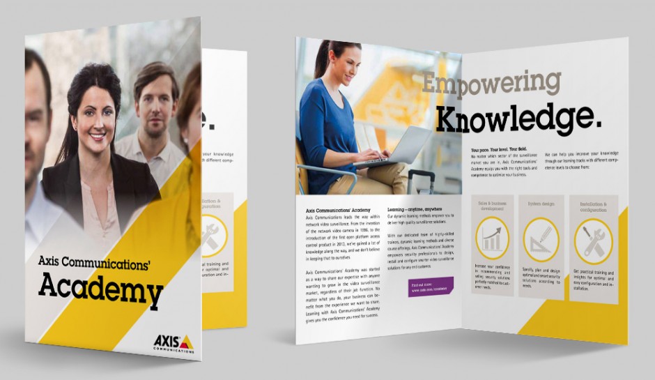axis tech service campaign, product leaflet by adentity