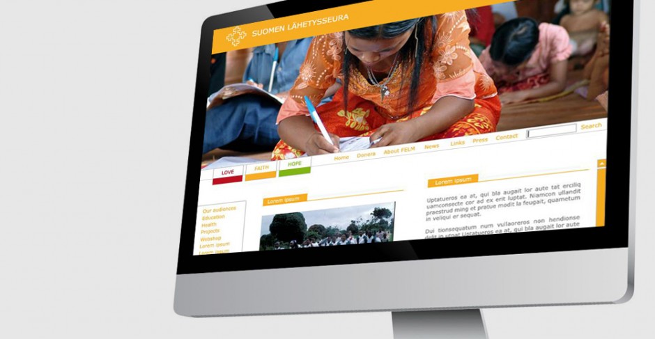 The Finnish Evangelical Lutheran Mission website by adentity