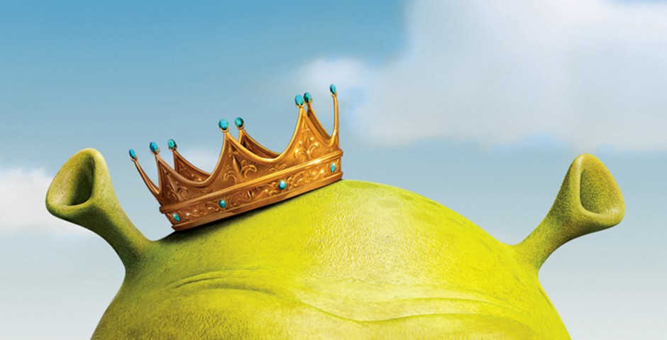 Kinder Shrek movie, Shrek head with a small crown on top by adentity