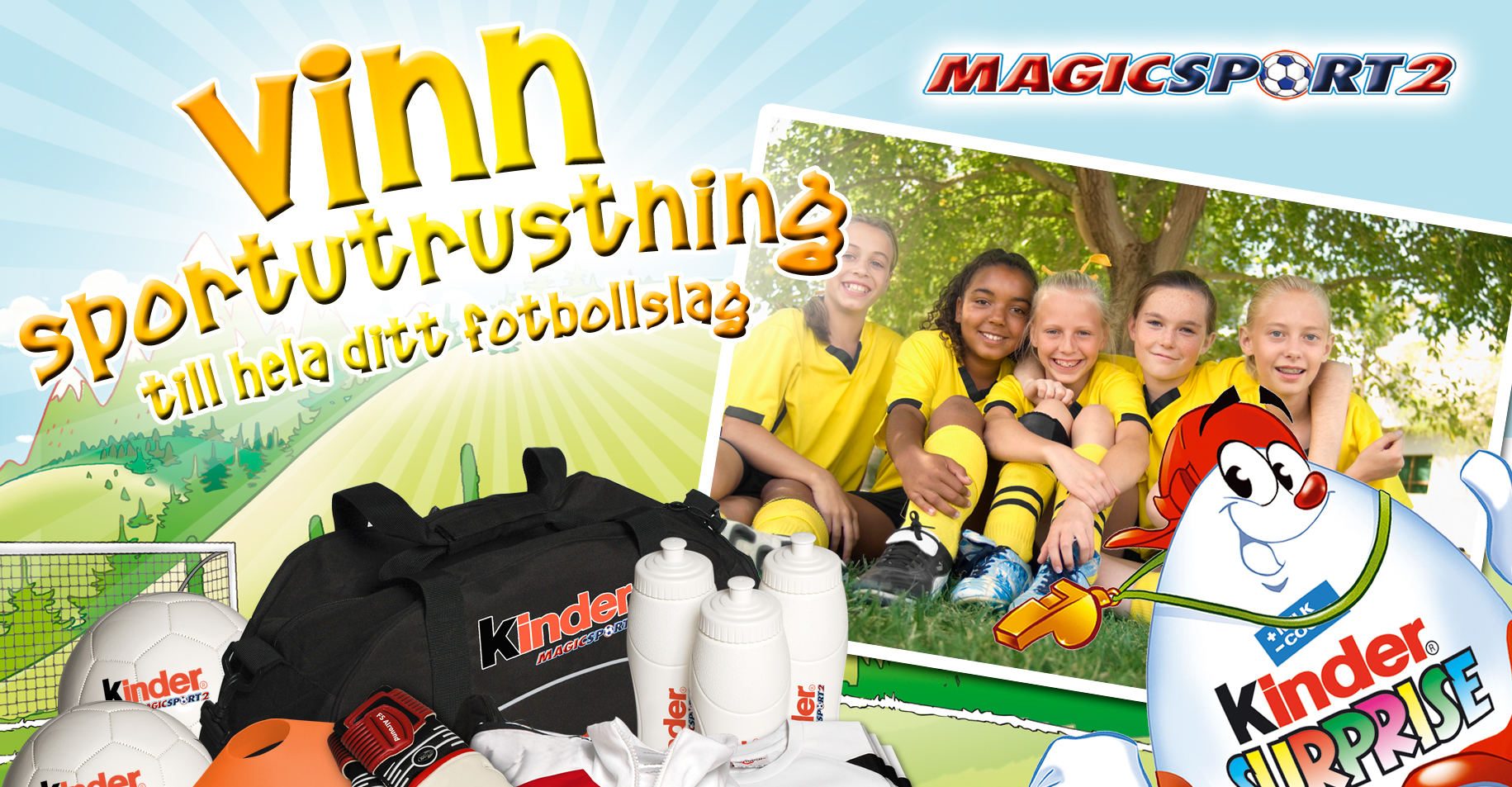 Kinder magic sport camping material for soccer teams by Adentity