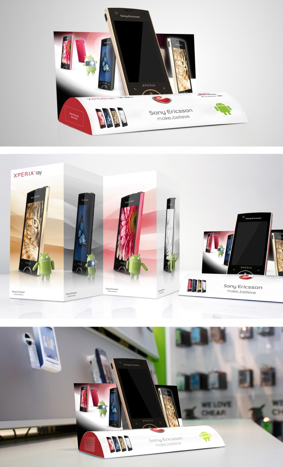 Sony Xperia mobile packaging design by Adentity innovative packaging