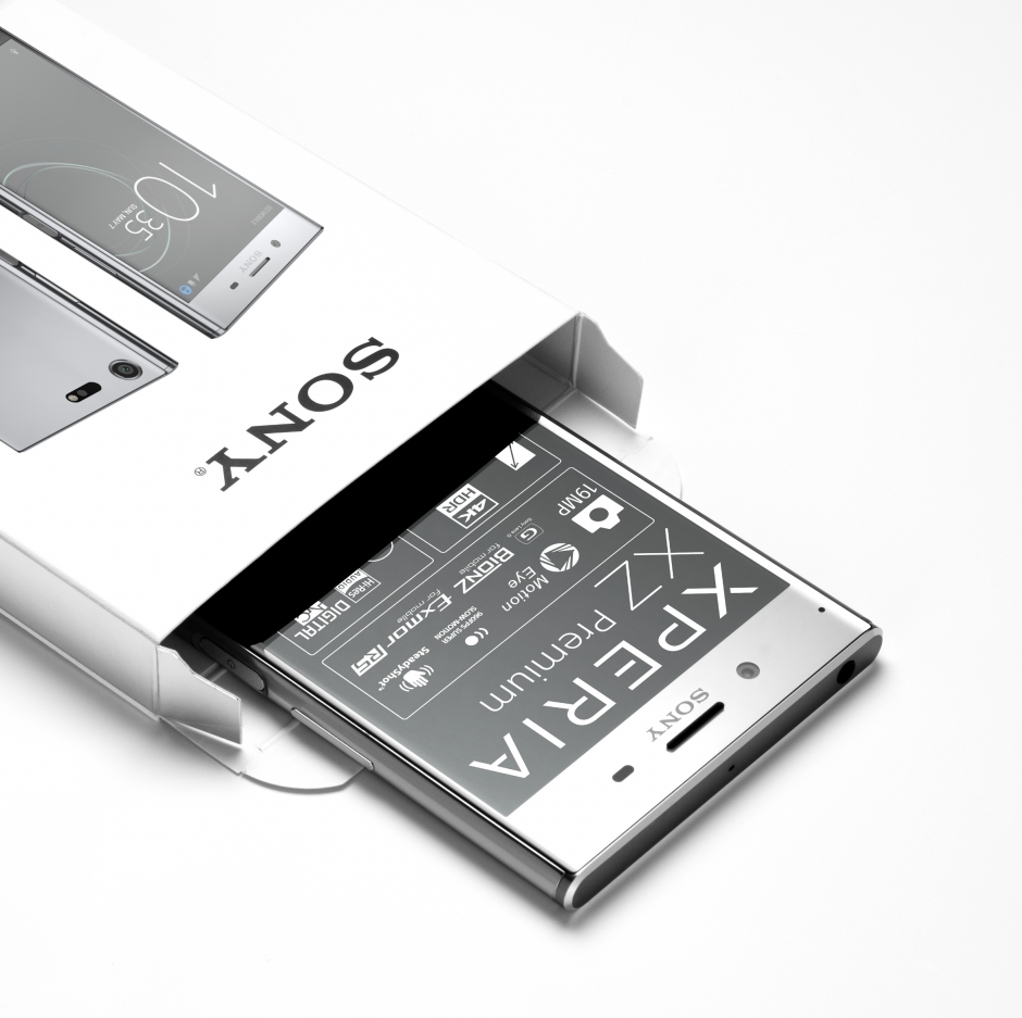 Sony Xperia XZ premium phone with stand by adentity