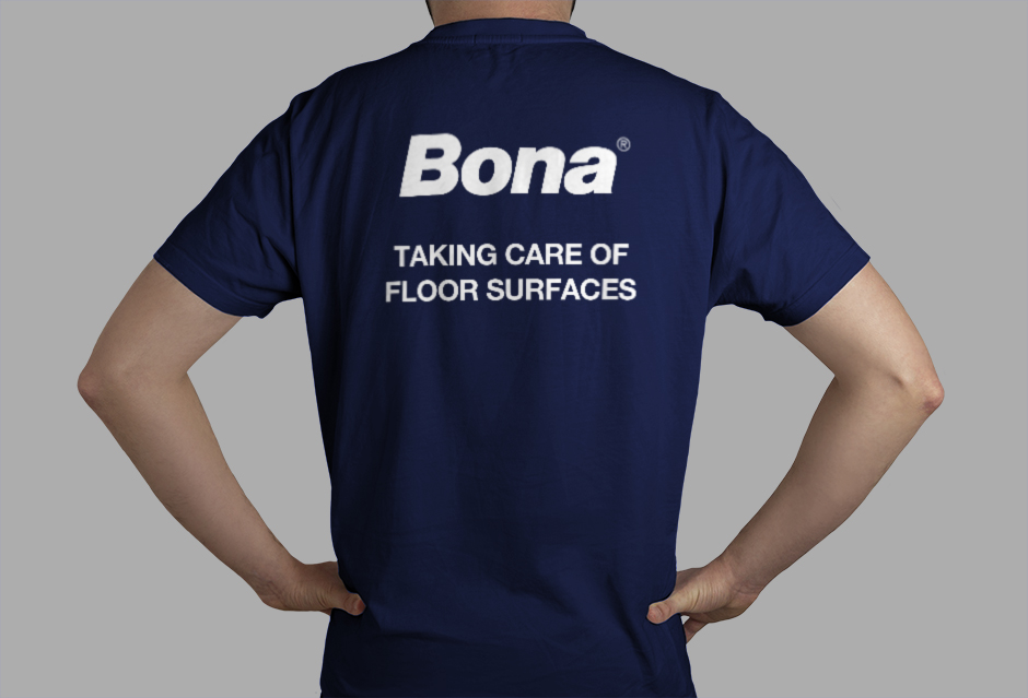 Bona passion for floor campaign. Adentity designed a shirt design